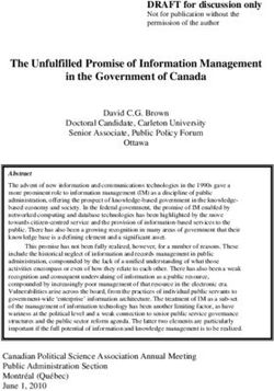 The Unfulfilled Promise of Information Management in the Government of Canada