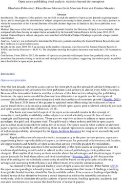 Open access publishing trend analysis: statistics beyond the perception - Zenodo