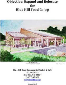 Objective; Expand and Relocate Blue Hill Food Co-op - the - Blue Hill Coop Community Market & Caf&eacute;