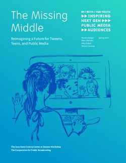 The Missing Middle Reimagining a Future for Tweens, Teens, and Public Media - The Joan Ganz Cooney Center at Sesame Workshop The Corporation for ...