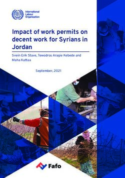 Impact of work permits on decent work for Syrians in Jordan - Svein Erik Stave, Tewodros Aragie Kebede and Maha Kattaa September, 2021
