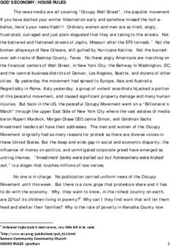 GOD'S ECONOMY: HOUSE RULES