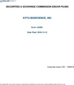 AYTU BIOSCIENCE, INC SECURITIES & EXCHANGE COMMISSION EDGAR FILING - iR DIRECT