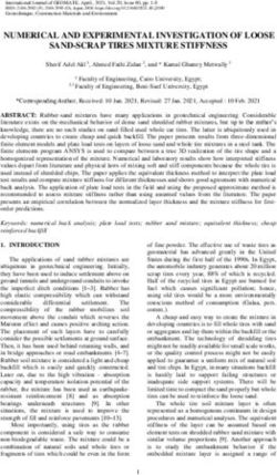 NUMERICAL AND EXPERIMENTAL INVESTIGATION OF LOOSE SAND-SCRAP TIRES MIXTURE STIFFNESS