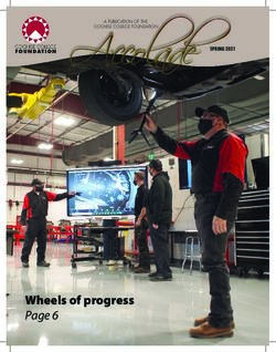 Wheels of progress - SPRING 2021 - Cochise College