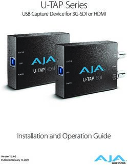 U-TAP Series - Installation and Operation Guide - USB Capture Device for 3G-SDI or HDMI - ZTV Broadcast Services