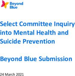 Select Committee Inquiry into Mental Health and Suicide Prevention Beyond Blue Submission - 24 March 2021
