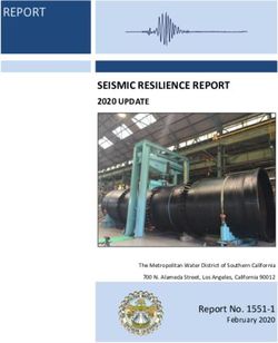 REPORT SEISMIC RESILIENCE REPORT - 2020 UPDATE - Metropolitan Water ...