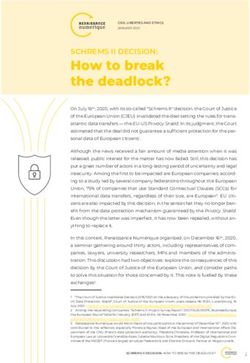 How to break the deadlock? - SCHREMS II DECISION