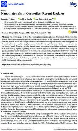 Nanomaterials in Cosmetics: Recent Updates - MDPI