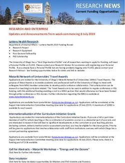 RESEARCH NEWS Current Funding Opportunities - University of Otago