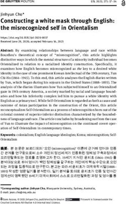 Constructing a white mask through English: the misrecognized self in Orientalism - De Gruyter