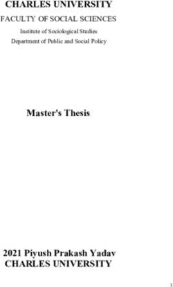 CHARLES UNIVERSITY - CHARLES UNIVERSITY 2021 Piyush Prakash Yadav - Master's Thesis FACULTY OF SOCIAL SCIENCES