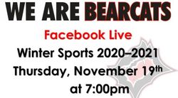 Facebook Live Winter Sports 2020-2021 Thursday, November 19th