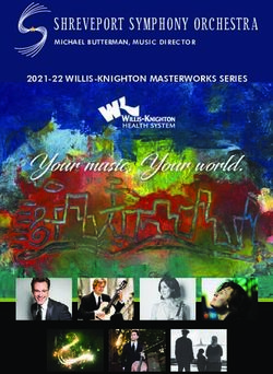 Your music. Your world - SHREVEPORT SYMPHONY ORCHESTRA
