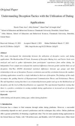 Understanding Deception Tactics with the Utilization of Dating Applications - Scholink