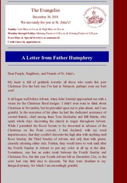 A Letter from Father Humphrey - The Evangelist - St John's, Newport