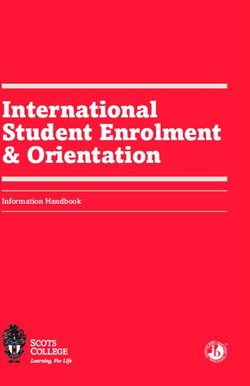 International Student Enrolment & Orientation - Information Handbook - Scots College