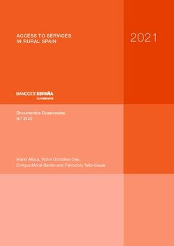 2021 ACCESS TO SERVICES IN RURAL SPAIN - Documentos Ocasionales N.º 2122