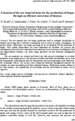 Extension of the raw material basis for the production of biogas through an efficient conversion of biomass