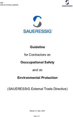 Guideline Ooccupational Safety Environmental Protection - for Contractors on and on (SAUERESSIG External Trade Directive)