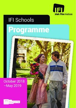 Programme IFI Schools - October 2018 -May 2019 - Irish Film Institute