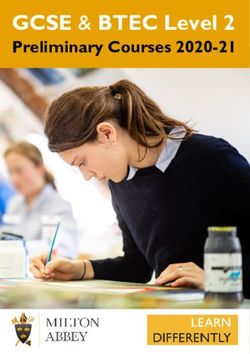 GCSE & BTEC Level 2 Preliminary Courses 2020-21 - Milton Abbey