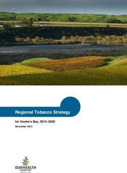 Regional Tobacco Strategy - for Hawke's Bay, 2015-2020 - Our Health Hawke's Bay