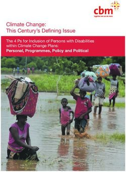 Climate Change: This Century's Defning Issue - The 4 Ps for Inclusion of Persons with Disabilities within Climate Change Plans: Personal ...