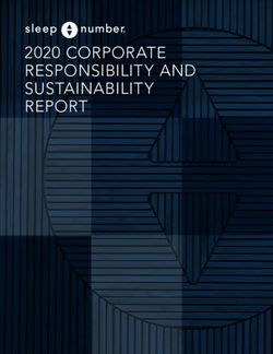 2020 CORPORATE RESPONSIBILITY AND SUSTAINABILITY REPORT