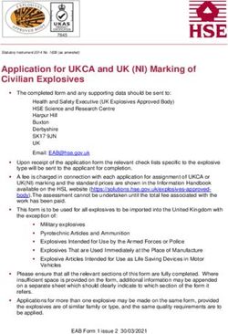 Application for UKCA and UK (NI) Marking of Civilian Explosives - Health and Safety Laboratory