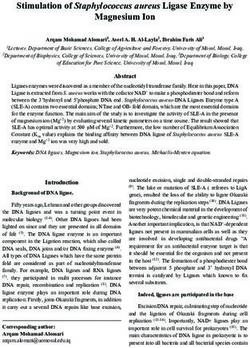 Stimulation of Staphylococcus aureus Ligase Enzyme by Magnesium Ion - Open Journal Systems