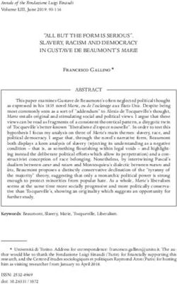 "ALL BUT THE FORM IS SERIOUS". SLAVERY, RACISM AND DEMOCRACY IN GUSTAVE DE BEAUMONT'S MARIE