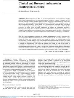 Clinical and Research Advances in Huntington's Disease