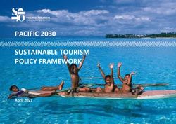 PACIFIC 2030 SUSTAINABLE TOURISM POLICY FRAMEWORK - April 2021