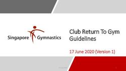 Club Return To Gym Guidelines - 17 June 2020 (Version 1) 17 June 2020