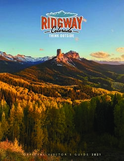 OFFICIAL VISITOR'S GUIDE 2021 - Ridgway Colorado