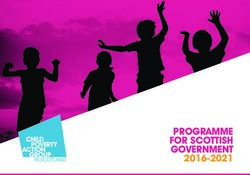 PROGRAMME FOR SCOTTISH GOVERNMENT 2016-2021 - Child Poverty ...