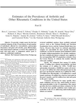 Estimates of the Prevalence of Arthritis and Other Rheumatic Conditions in the United States