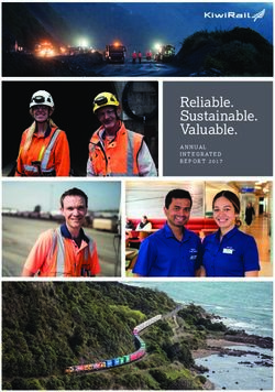 Reliable. Sustainable. Valuable - REPORT 2017 - KiwiRail