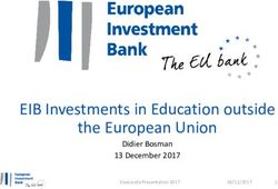 EIB Investments in Education outside the European Union - Didier Bosman 13 December 2017 - European Investment ...