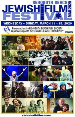 FESTIVAL JEWISH FILM WEDNESDAY - SUNDAY, MARCH 11 - 15, 2020
