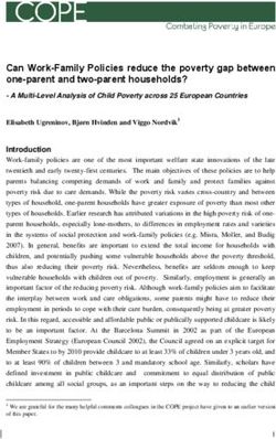 Can Work-Family Policies reduce the poverty gap between one-parent and two-parent households?