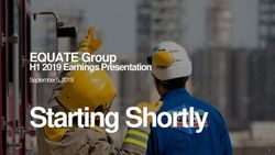Starting Shortly - EQUATE Group H1 2019 Earnings Presentation