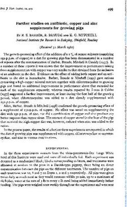 Further studies on antibiotic, copper and zinc supplements for growing pigs