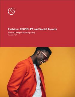 Fashion: COVID-19 and Social Trends - Harvard College Consulting Group January 2021