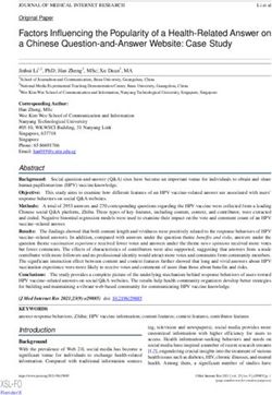 Factors Influencing the Popularity of a Health-Related Answer on a Chinese Question-and-Answer Website: Case Study - Journal of Medical Internet ...