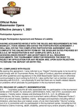 Official Rules Bassmaster Opens Effective January 1, 2021
