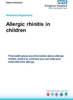 Allergic rhinitis in children - Paediatric Department This leaflet gives you information about allergic rhinitis, what it is, and how you can help ...