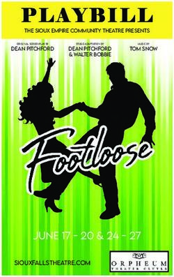 PLAYBILL - SIOUXFALLSTHEATRE.COM - THE PREMIERE PLAYHOUSE